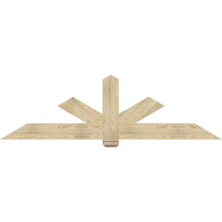 Ekena Millwork Kennewick Rough Sawn Timber Gable Bracket, Douglas Fir, 84"W x 24"H x 4"D x 6"F, 7/12 Pitch GBW084X24X0406KEN00RDF